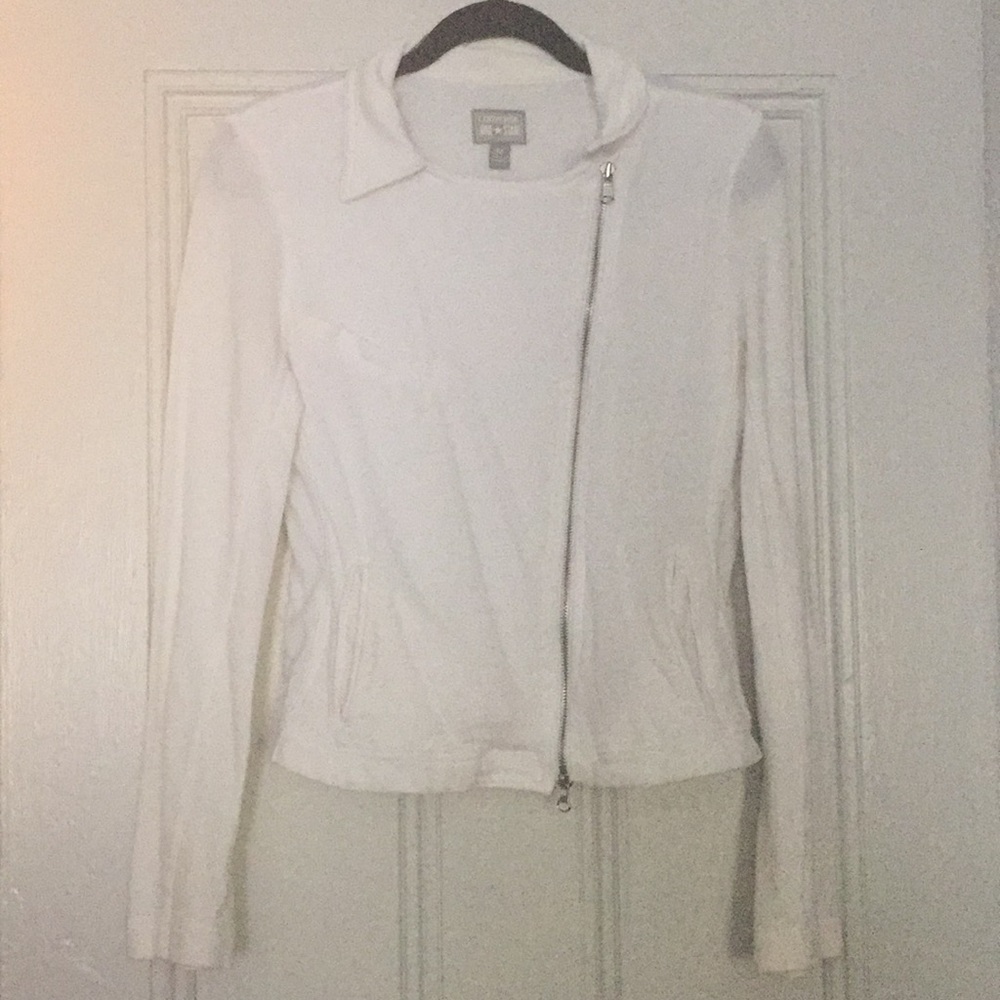 CONVERSE White Cotton Motto Jacket